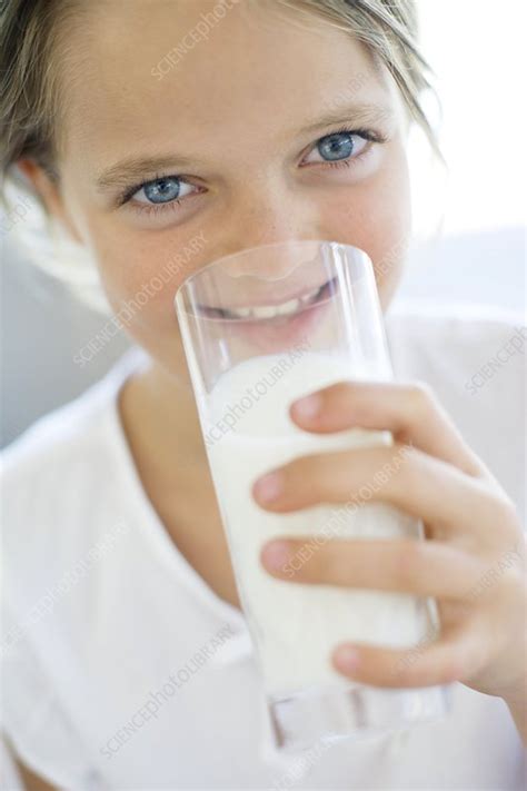 Girl Drinking Milk Stock Image F0012498 Science Photo Library