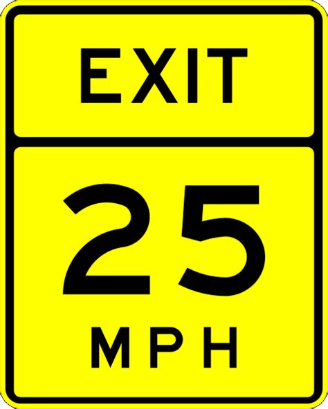W13 2 Advisory Exit Speed Limit Sign Time Signs Manufacturing