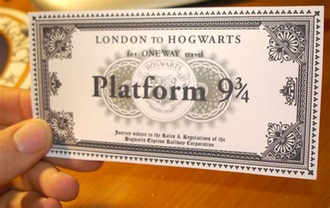 Platform 9 34 Ticket I Want One Harry Potter Platform Potter