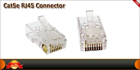 The specification defines the conductor size, insulation quality and wire twists, plus a multitude of performance characteristics. RJ45 CAT5 & CAT5E Modular Plug Network Connector