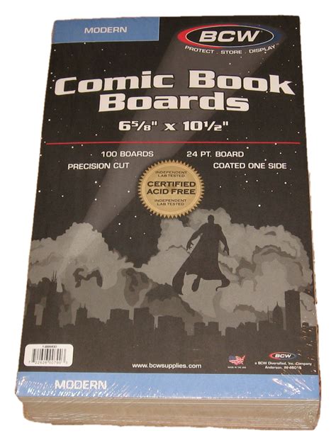 Pack Of 100 Bcw Modern Comic Book Acid Free Backer Boards 6 58 X 10 1