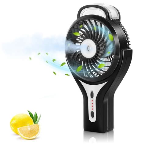 Handheld USB Misting Fan Portable Battery Operated Rechargeable Mini