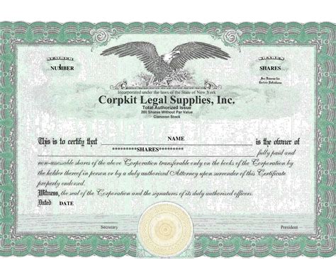 Free Printable Stock Certificate Templates Pdf And Word