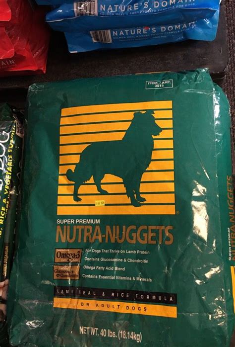 Different dry food flavours of nutra nuggets. Super premium nutra nuggets dog food 40 pound bag for Sale ...