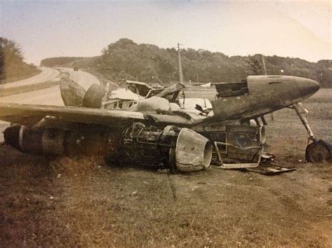 My Grandfathers Picture Of A Messerschmitt Me262 Crashed Near