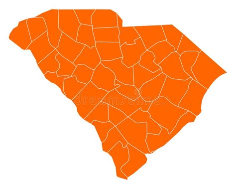 Karte Von South Carolina Vektor Abbildung Illustration Von Geographie