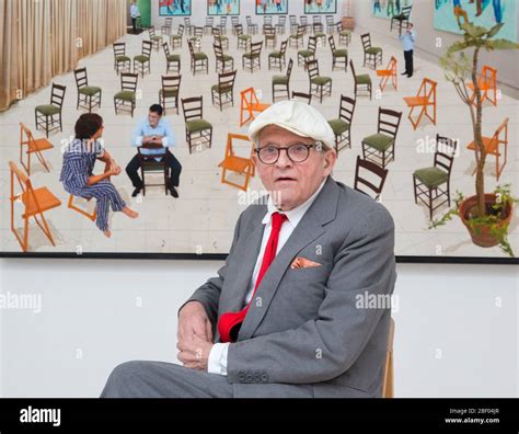 Artist Printmaker Designer And Photographer David Hockney In An Art