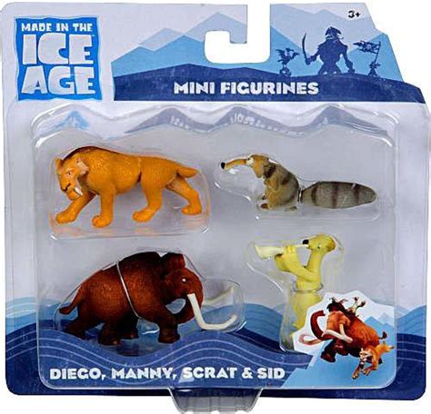 Ice Age Continental Drift Diego Manny Scrat Sid Mini Figure 4 Pack