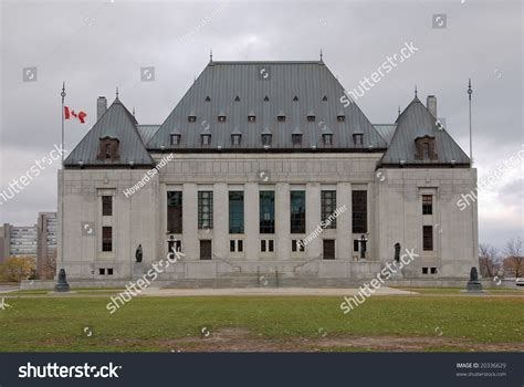 Supreme Court Building In Ottawa Capital Of Canada Overcast Weather