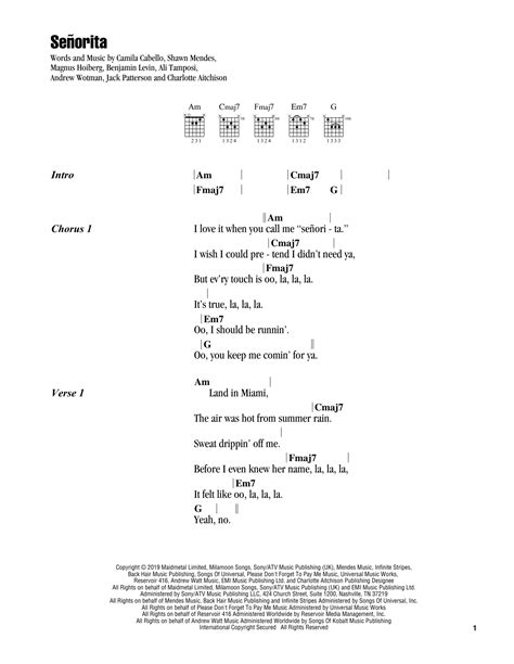 Jun 24, 2019 · download and print in pdf or midi free sheet music for señorita by shawn. Shawn Mendes & Camila Cabello - Senorita sheet music