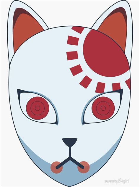 Demon Slayer Tanjiro Mask Sticker By Sweety24girl Anime Crafts Anime