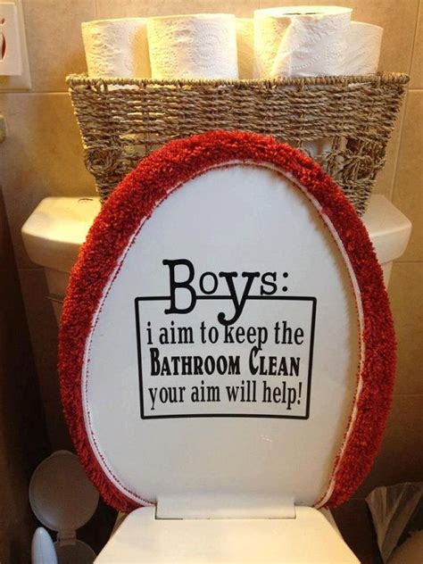 Funny Toilet Decals Boys Your Aim Will Help Sticker Bathroom Toilet