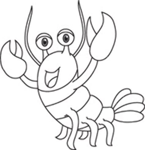Lobster Clipart Clip Outline Coloring Drawing Pages Line Printable
