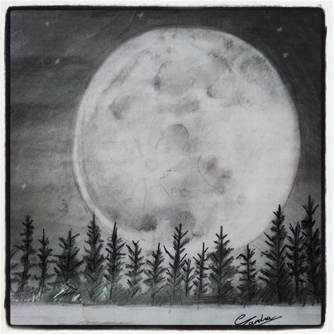 Full Moon Sketch Moon Sketches Moon Painting Drawings