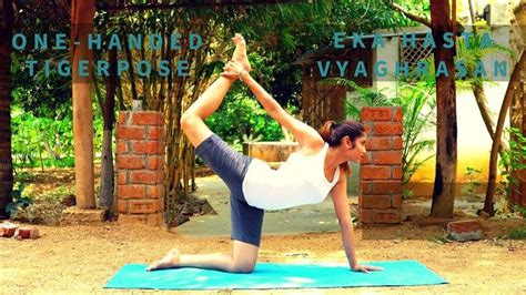 One Handed Tiger Pose Eka Hasta Vyaghrasana Yoga For Core Strength