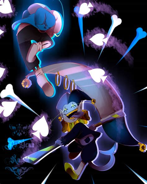 Sans Vs Jevil By Rodennknight On Deviantart