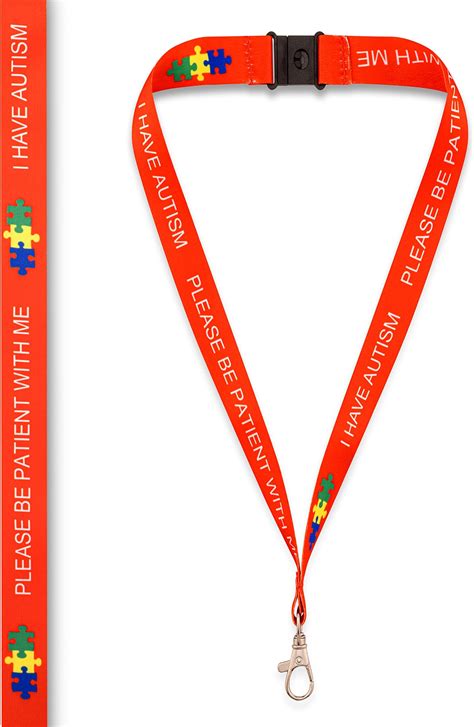 I Have Autism Lanyard Autism Awareness Lanyards Autistic Travel School