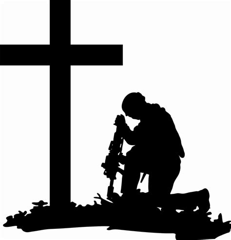 Fallen Soldier Battle Cross Silhouette At Getdrawings Free Download