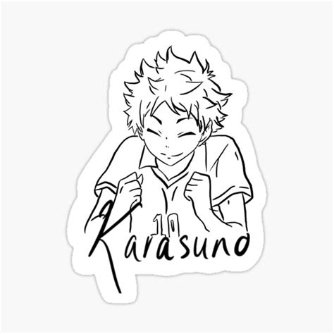 Black And White Hinata Shoyo Design Sticker For Sale By Le Hou