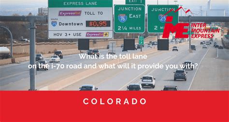 What Is The Toll Lane On The I 70 Road And What Will It Provide You With