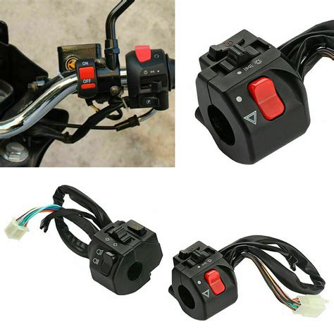 Motorbike Handlebar Switchgear Control Kit Switches For 22mm 78 Bars