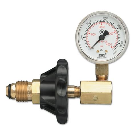 Western Enterprises Cylinder Pressure Testing Gauges Oxygen Brass