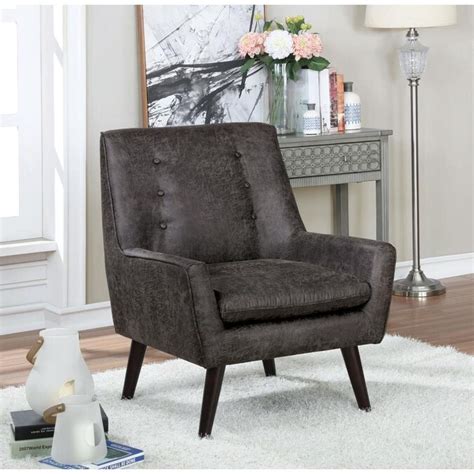 Furniture Of America Corato Modern Gray Linen Accent Chair In The