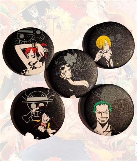 One Piece Set Of 5 Pcs Badge Anime Store