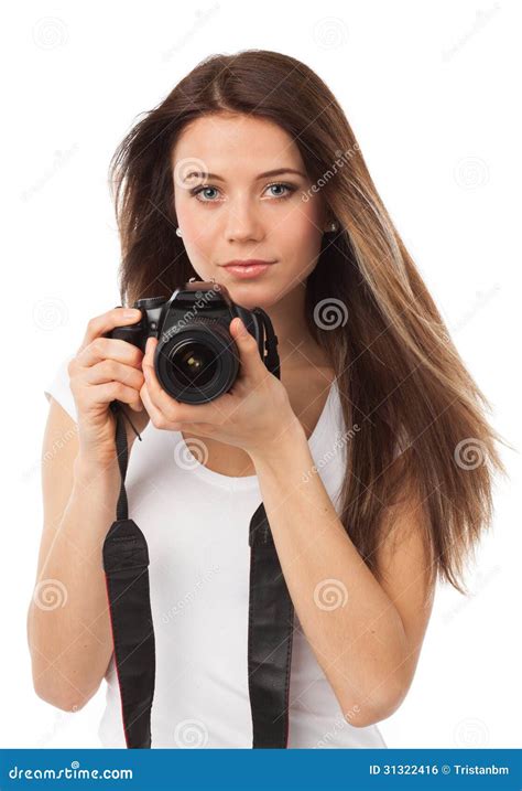 Pretty Female Photographer Stock Photo Image Of Attractive 31322416