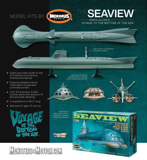Voyage To The Bottom Of The Sea Movie Seaview 1128 Scale Model Kit By