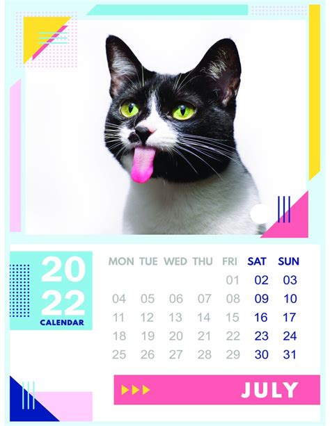 2022 Calendar With Sweet Cats Etsy