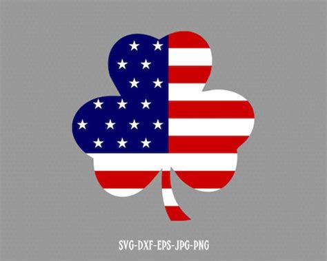 Shamrock Usa Flag Svg Shamrock Svg Saint Patricks Etsy