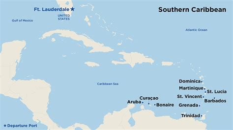 Map Of Southern Caribbean Verjaardag Vrouw 2020