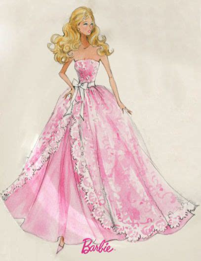 Barbie Sketch Robert Best Barbie Fashion Sketches Barbie Dress