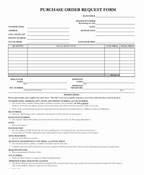 Pre Order Form Template Word