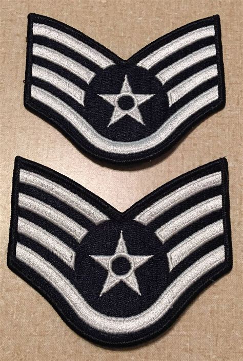 Lot Of 2 United States Air Force Enlisted Rank Insignia Etsy United