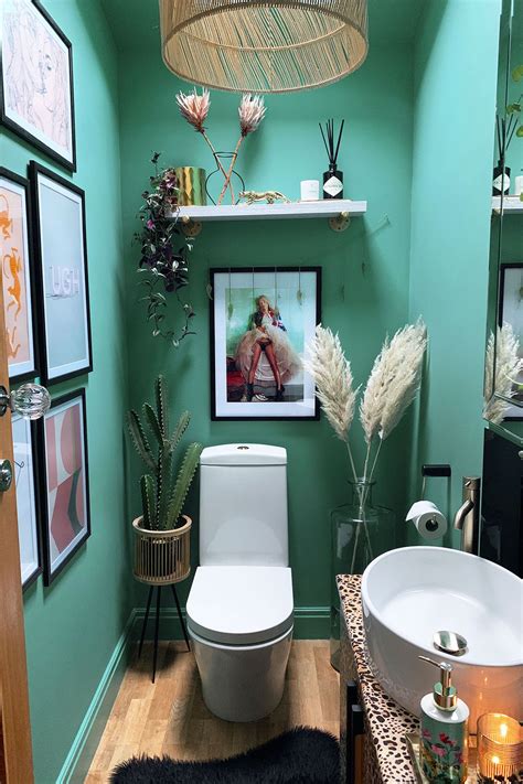 Quirky Downstairs Toilet Makeover Teal And Leopard Decor Caradise