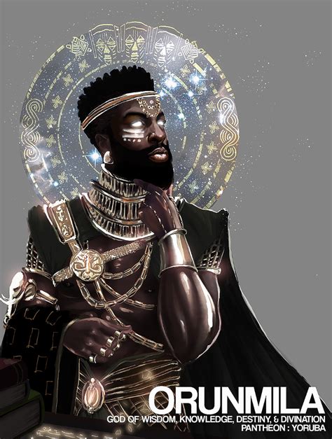 Artstation Orunmila God Of Wisdom Christopher Pompey Afrofuturism