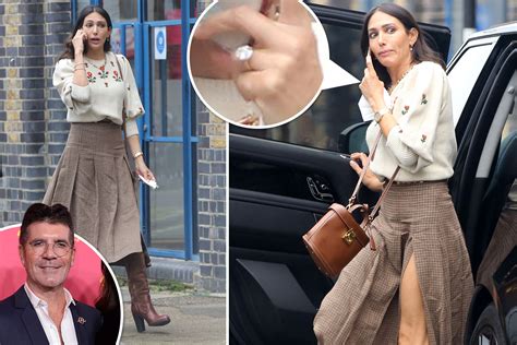 simon cowell s fiancee lauren silverman shows off £250k engagement ring as she chats away on the