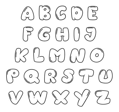 Printable Bubble Alphabet Letters