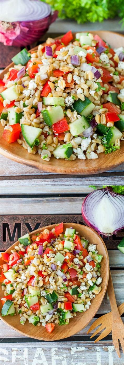 Heathy Greek Freekeh Salad Recipe Peas And Crayons Recipe Freekeh
