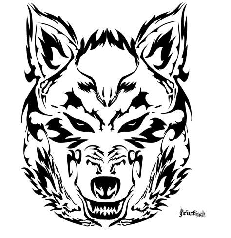 Wolf Face Tribal Clipart Best