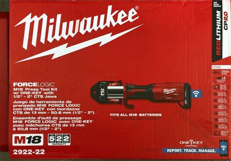 Milwaukee 2922 22 M18 Force Logic Press Tool W One Key 12 2 Jaws New