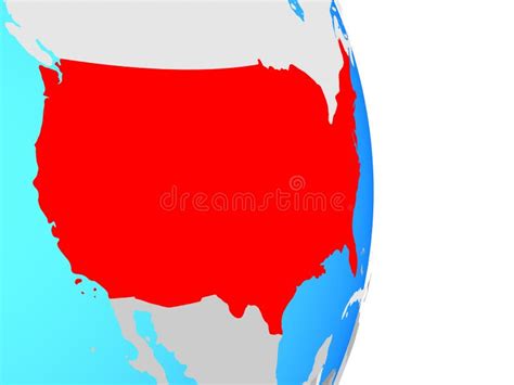 United States On Globe Stock Illustration Illustration Of United