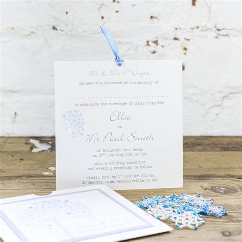 Winter Tree Wedding Invitation By Dreams To Reality Design Ltd
