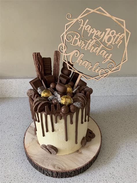Chocolate Drip Cake Made For My Sons 18th Birthday Chocolate Drip Cake