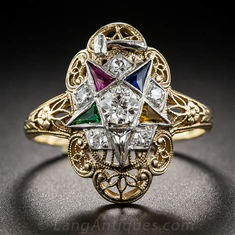 Order Of The Eastern Star Masonic Ring