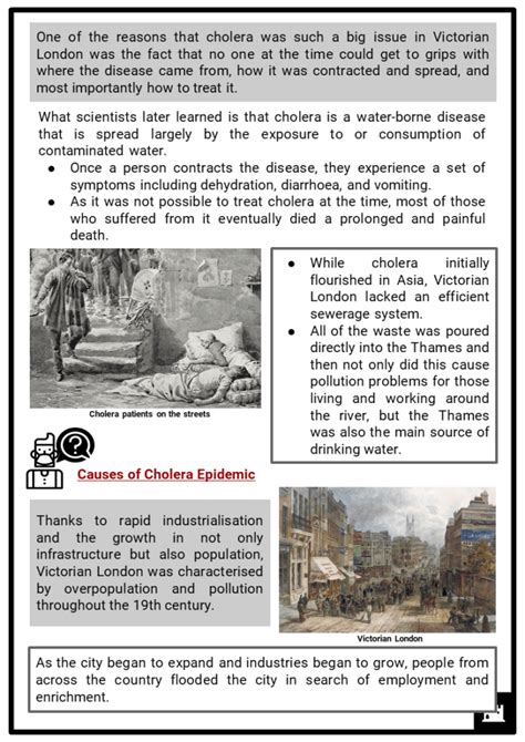 Cholera Epidemics In Victorian London Facts Worksheets And Causes