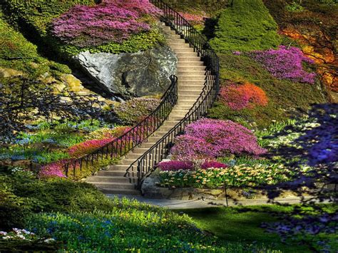 The Butchart Gardens In Brentwood Bay British Columbia Canada Most