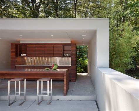 bentuk rumah minimalis modern  dapur outdoor
